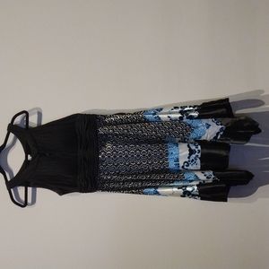 Beautiful Melrose Black White and Sky Blue Dress ress